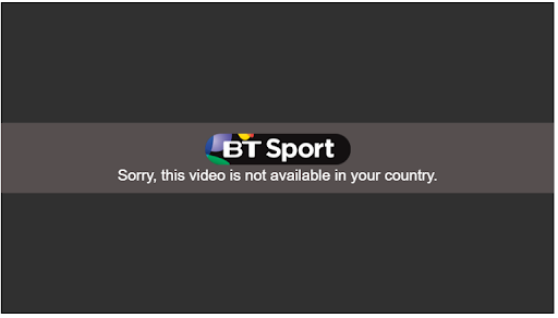 BT Sport Geoblock Error VPN