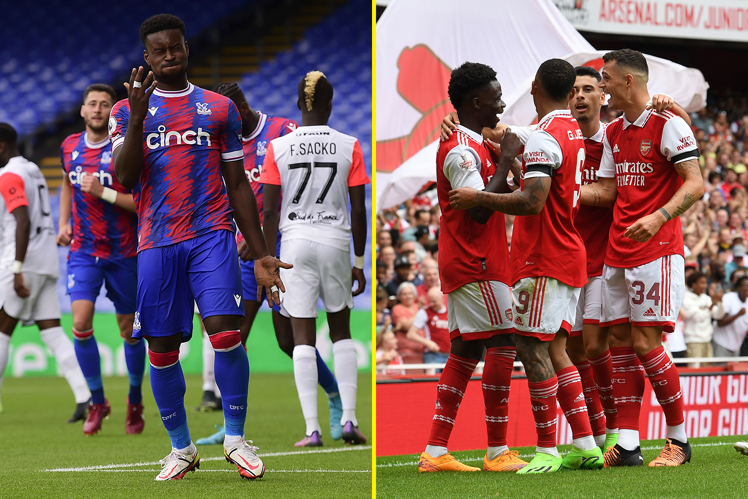 Crystal Palace vs Arsenal Premier League Match Day 1